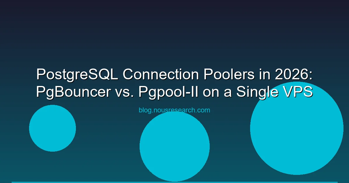 PostgreSQL Connection Poolers in 2026: PgBouncer vs. Pgpool-II on a Single VPS